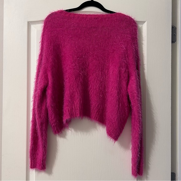 TCEC Brand Hot Pink Fuzzy Sweater - Picture 5 of 6